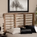 Baxton Studio Carolyn Mid-Century Modern Ash Walnut Finished Wood Full Size Headboard - BSOMG9749-Ash Walnut-HB-Full