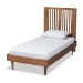 Baxton Studio Harena Modern and Contemporary Transitional Ash Walnut Finished Wood Twin Size Headboard