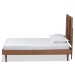 Baxton Studio Kioshi Mid-Century Modern Transitional Ash Walnut Finished Wood Twin Size Platform Bed - BSOKioshi-Ash Walnut-Twin