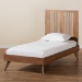 Baxton Studio Takeo Mid-Century Modern Transitional Ash Walnut Finished Wood Twin Size Platform Bed - BSOTakeo-Ash Walnut-Twin