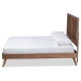 Baxton Studio Takeo Mid-Century Modern Transitional Ash Walnut Finished Wood Full Size Platform Bed - BSOTakeo-Ash Walnut-Full