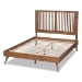 Baxton Studio Takeo Mid-Century Modern Transitional Ash Walnut Finished Wood Full Size Platform Bed - BSOTakeo-Ash Walnut-Full