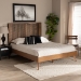Baxton Studio Takeo Mid-Century Modern Transitional Ash Walnut Finished Wood Full Size Platform Bed - BSOTakeo-Ash Walnut-Full