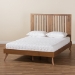 Baxton Studio Takeo Mid-Century Modern Transitional Ash Walnut Finished Wood Full Size Platform Bed - BSOTakeo-Ash Walnut-Full
