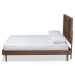 Baxton Studio Kioshi Mid-Century Modern Transitional Ash Walnut Finished Wood Full Size Platform Bed - BSOKioshi-Ash Walnut-Full