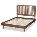 Baxton Studio Kioshi Mid-Century Modern Transitional Ash Walnut Finished Wood Full Size Platform Bed - BSOKioshi-Ash Walnut-Full