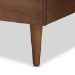 Baxton Studio Kioshi Mid-Century Modern Transitional Ash Walnut Finished Wood Full Size Platform Bed - BSOKioshi-Ash Walnut-Full