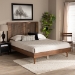 Baxton Studio Kioshi Mid-Century Modern Transitional Ash Walnut Finished Wood Full Size Platform Bed - BSOKioshi-Ash Walnut-Full