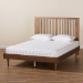 Baxton Studio Kioshi Mid-Century Modern Transitional Ash Walnut Finished Wood Full Size Platform Bed - BSOKioshi-Ash Walnut-Full