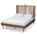 Baxton Studio Kioshi Mid-Century Modern Transitional Ash Walnut Finished Wood Full Size Platform Bed - BSOKioshi-Ash Walnut-Full