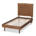 Baxton Studio Nicola Mid-Century Modern Transitional Ash Walnut Finished Wood Twin Size Platform Bed - BSONicola-Ash Walnut-Twin