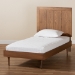 Baxton Studio Nicola Mid-Century Modern Transitional Ash Walnut Finished Wood Twin Size Platform Bed - BSONicola-Ash Walnut-Twin