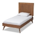 Baxton Studio Valin Modern and Contemporary Ash Walnut Finished Wood Twin Size Headboard