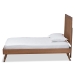 Baxton Studio Amira Mid-Century Modern Transitional Ash Walnut Finished Wood Twin Size Platform Bed - BSOAmira-Ash Walnut-Twin