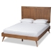 Baxton Studio Valin Modern and Contemporary Ash Walnut Finished Wood Queen Size Headboard