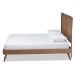 Baxton Studio Amira Mid-Century Modern Transitional Ash Walnut Finished Wood Queen Size Platform Bed - BSOAmira-Ash Walnut-Queen