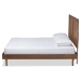 Baxton Studio Nicola Mid-Century Modern Transitional Ash Walnut Finished Wood King Size Platform Bed - BSONicola-Ash Walnut-King