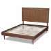 Baxton Studio Nicola Mid-Century Modern Transitional Ash Walnut Finished Wood King Size Platform Bed - BSONicola-Ash Walnut-King