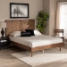 Baxton Studio Nicola Mid-Century Modern Transitional Ash Walnut Finished Wood King Size Platform Bed - BSONicola-Ash Walnut-King