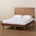 Baxton Studio Nicola Mid-Century Modern Transitional Ash Walnut Finished Wood King Size Platform Bed - BSONicola-Ash Walnut-King