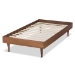 Baxton Studio Rina Mid-Century Modern Ash Walnut Finished Wood Twin Size Platform Bed Frame - BSOMG97151-Ash Walnut-Frame-Twin