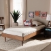 Baxton Studio Rina Mid-Century Modern Ash Walnut Finished Wood Twin Size Platform Bed Frame - BSOMG97151-Ash Walnut-Frame-Twin