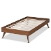 Baxton Studio Lissette Mid-Century Modern Ash Walnut Finished Wood Twin Size Platform Bed Frame - BSOMG9704-Ash Walnut-Bed Frame-Twin