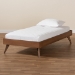 Baxton Studio Lissette Mid-Century Modern Ash Walnut Finished Wood Twin Size Platform Bed Frame - BSOMG9704-Ash Walnut-Bed Frame-Twin