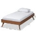 Baxton Studio Lissette Mid-Century Modern Ash Walnut Finished Wood Twin Size Platform Bed Frame - BSOMG9704-Ash Walnut-Bed Frame-Twin