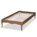 Baxton Studio Marieke Vintage French Inspired Ash Walnut Finished Wood Twin Size Platform Bed Frame - BSOMG97132-Ash Walnut-Twin-Frame