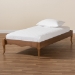 Baxton Studio Marieke Vintage French Inspired Ash Walnut Finished Wood Twin Size Platform Bed Frame - BSOMG97132-Ash Walnut-Twin-Frame