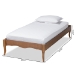 Baxton Studio Marieke Vintage French Inspired Ash Walnut Finished Wood Twin Size Platform Bed Frame - BSOMG97132-Ash Walnut-Twin-Frame