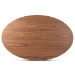 Baxton Studio Monte Mid-Century Modern Walnut Brown Finished Wood 71-Inch Oval Dining Table - BSOMonte-Walnut-Oval-DT