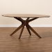 Baxton Studio Monte Mid-Century Modern Walnut Brown Finished Wood 71-Inch Oval Dining Table - BSOMonte-Walnut-Oval-DT
