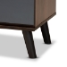 Baxton Studio Roldan Modern and Contemporary Two-Tone Walnut and Grey Finished Wood 3-Drawer Bedroom Chest - BSOCH8003-Walnut/Grey-3DW Chest