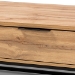 Baxton Studio Franklin Modern and Contemporary Oak Brown Finished Wood and Black Finished Metal 2-Drawer Coffee Table - BSOCT8007-Oak-CT