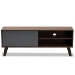 Baxton Studio Mallory Modern and Contemporary Two-Tone Walnut Brown and Grey Finished Wood TV Stand - BSOTV8009-Walnut/Grey-TV