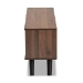 Baxton Studio Mallory Modern and Contemporary Two-Tone Walnut Brown and Grey Finished Wood TV Stand - BSOTV8009-Walnut/Grey-TV