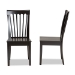 Baxton Studio Minette Modern and Contemporary Transitional Dark Brown Finished Wood 2-Piece Dining Chair Set - BSORH319C-Dark Brown Wood Scoop Seat-DC-2PK