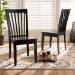 Baxton Studio Minette Modern and Contemporary Transitional Dark Brown Finished Wood 2-Piece Dining Chair Set - BSORH319C-Dark Brown Wood Scoop Seat-DC-2PK