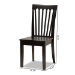 Baxton Studio Minette Modern and Contemporary Transitional Dark Brown Finished Wood 2-Piece Dining Chair Set - BSORH319C-Dark Brown Wood Scoop Seat-DC-2PK