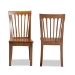 Baxton Studio Minette Modern and Contemporary Transitional Walnut Brown Finished Wood 2-Piece Dining Chair Set - BSORH319C-Walnut Wood Scoop Seat-DC-2PK