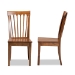 Baxton Studio Minette Modern and Contemporary Transitional Walnut Brown Finished Wood 2-Piece Dining Chair Set - BSORH319C-Walnut Wood Scoop Seat-DC-2PK