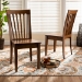 Baxton Studio Minette Modern and Contemporary Transitional Walnut Brown Finished Wood 2-Piece Dining Chair Set - BSORH319C-Walnut Wood Scoop Seat-DC-2PK
