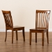 Baxton Studio Minette Modern and Contemporary Transitional Walnut Brown Finished Wood 2-Piece Dining Chair Set - BSORH319C-Walnut Wood Scoop Seat-DC-2PK