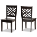 Baxton Studio Nicolette Modern and Contemporary Walnut Brown Finished Wood 5-Piece Dining Set