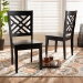 Baxton Studio Caron Modern and Contemporary Transitional Dark Brown Finished Wood 2-Piece Dining Chair Set - BSORH317C-Dark Brown Wood Flat Seat-DC-2PK