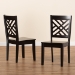 Baxton Studio Caron Modern and Contemporary Transitional Dark Brown Finished Wood 2-Piece Dining Chair Set - BSORH317C-Dark Brown Wood Flat Seat-DC-2PK