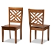 Baxton Studio Nicolette Modern and Contemporary Walnut Brown Finished Wood 7-Piece Dining Set