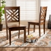 Baxton Studio Caron Modern and Contemporary Transitional Walnut Brown Finished Wood 2-Piece Dining Chair Set - BSORH317C-Walnut Wood Flat Seat-DC-2PK